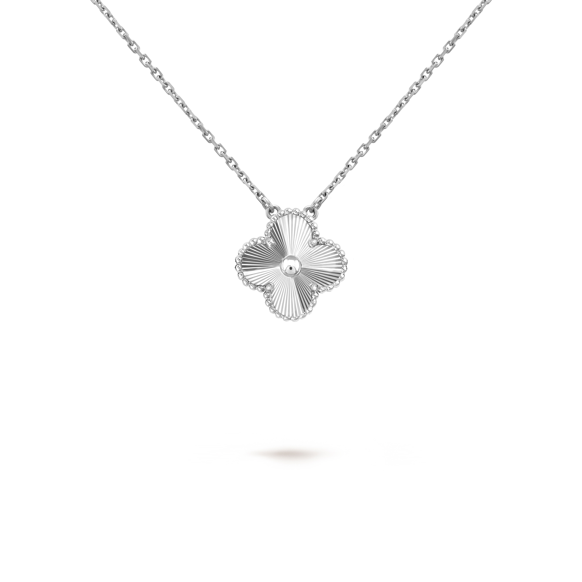 V*N CL*F arpels vintage alhambra pendant 18k white gold vcarp9xg00